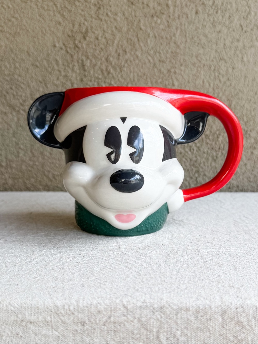 Disney Parks 2022 Santa Mickey Mouse Christmas Holiday Mug Vintage Retro Style